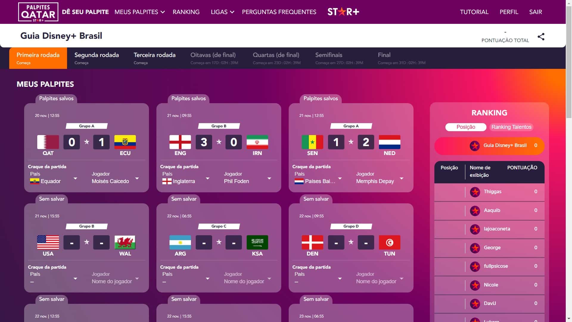 Palpites-Qatar-Star-Plus Star+ lança site de Palpites da Copa do Mundo para os assinantes