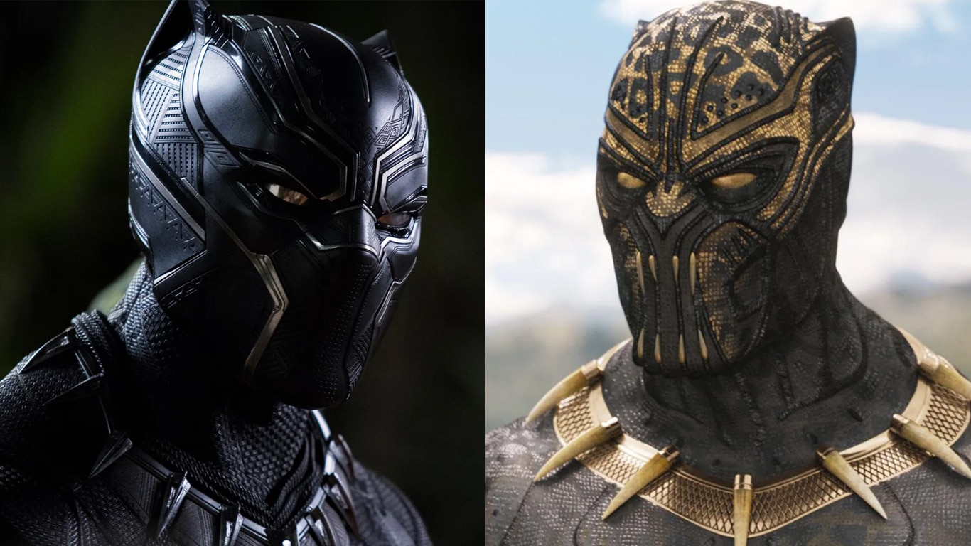Trajes-Pantera-Negra-TChalle-e-Killmonger Teoria de 'Pantera Negra 2' explica mistura de cores em Shuri