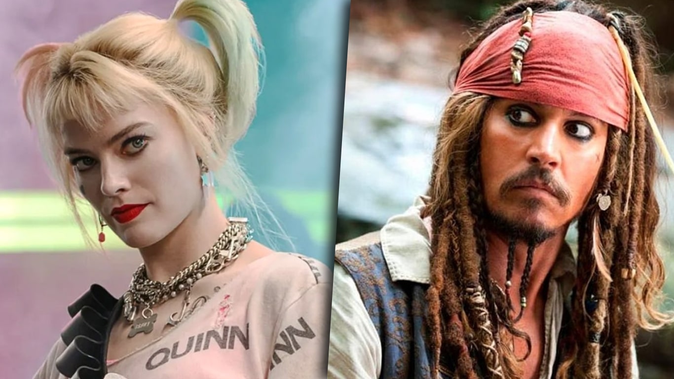 Margot-Robbie-e-Johnny-Depp-Piratas-do-Caribe Produtor revela chances de 'Piratas do Caribe feminino' sem Johnny Depp