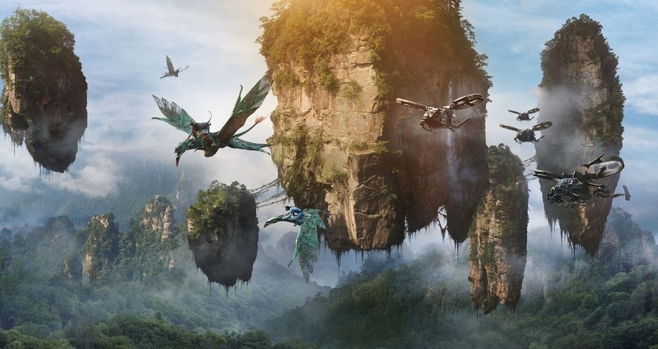 Montanhas-flutuantes-de-Pandora 5 coisas em 'Avatar: O Caminho da Água' que não fazem sentido