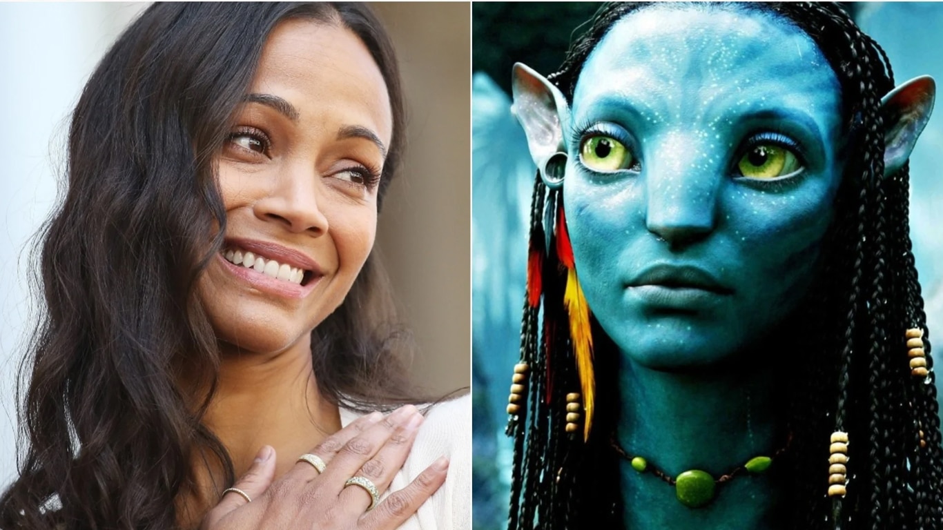 Zoe-Sandana-Neytiri-Avatar James Cameron teve que ensinar Zoe Saldaña a correr em Avatar