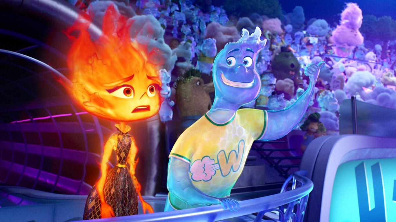 Ember-e-Wade-em-Elementos Elementos surgiu na Pixar com uma piada sobre a Tabela Periódica
