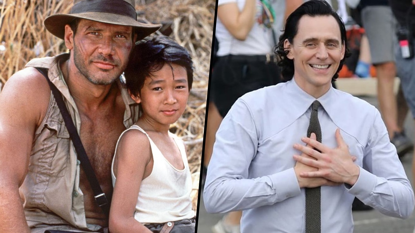 Indiana-Jones-Baixinho-e-Loki Loki 2: Tom Hiddleston teve a melhor reação ao reconhecer ator de Indiana Jones no set