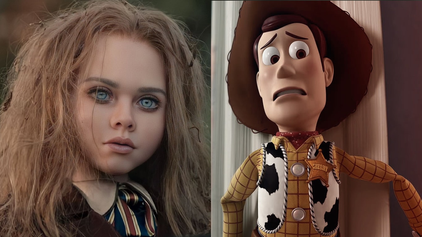 M3GAN-e-Woody-Toy-Story M3GAN diz que está pronta para tocar o terror em Toy Story 5