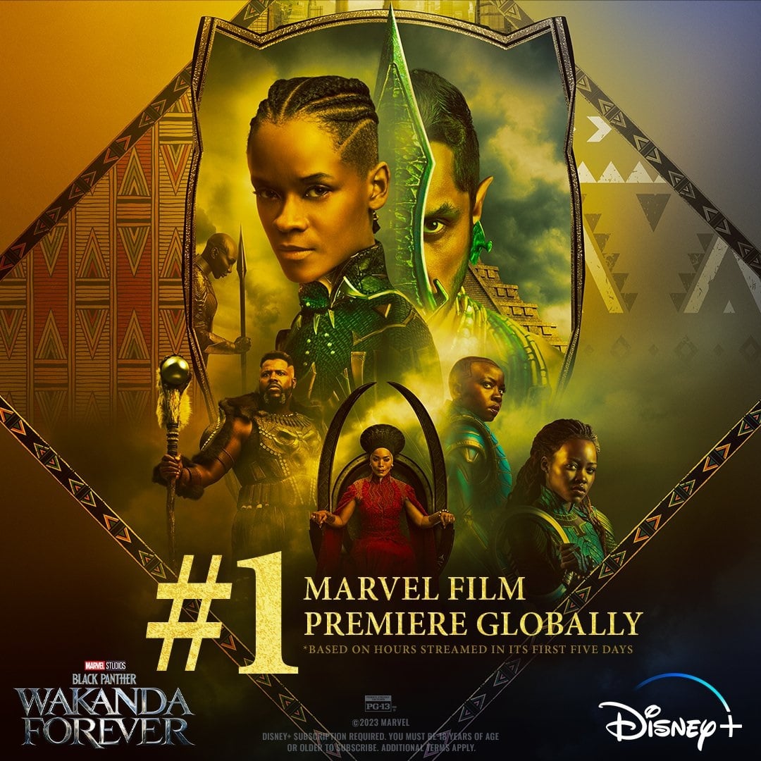 Recorde-Pantera-Negra-2-no-Disney-Plus Pantera Negra 2 quebra recorde de maior estreia da Marvel no Disney+