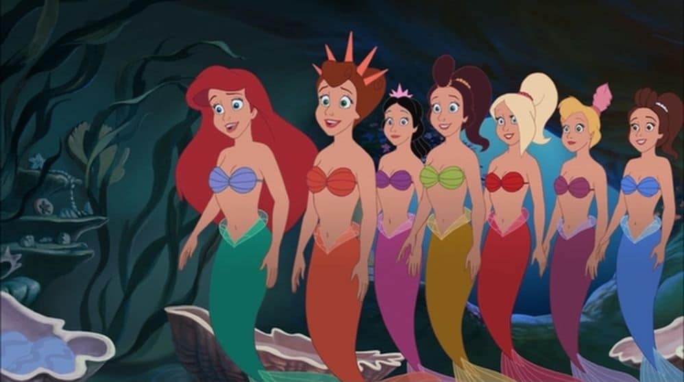 Ariel-e-irmas A Pequena Sereia: produtos revelam o visual das irmãs de Ariel e Úrsula