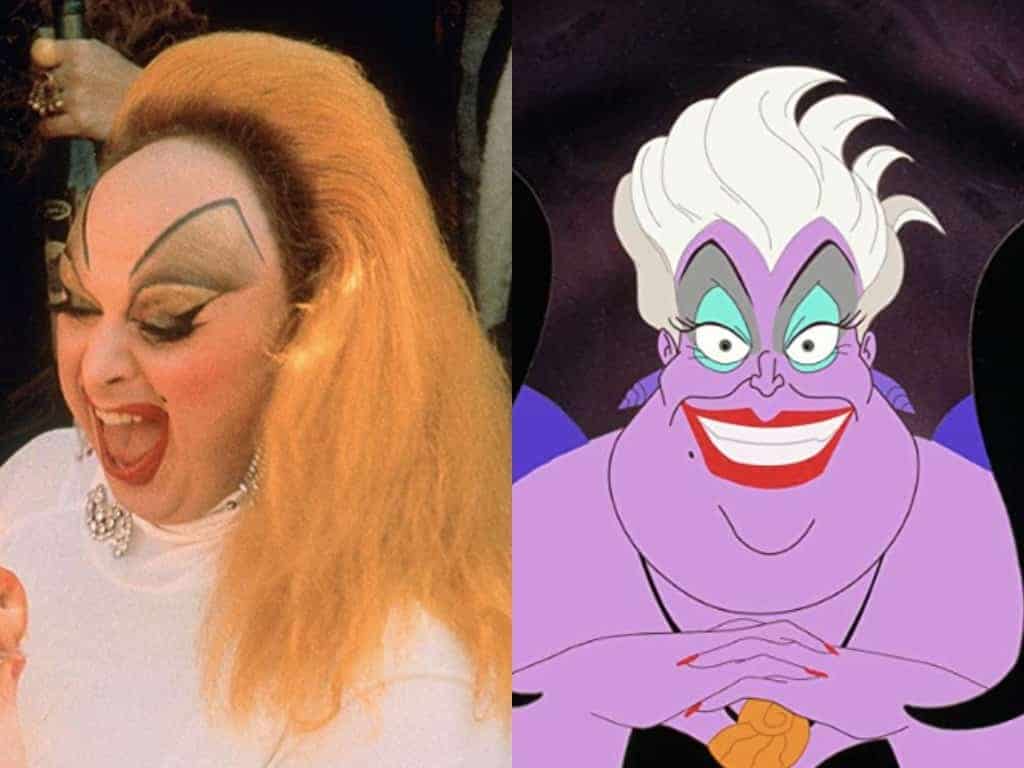 Drag-Queen-Divine-e-Ursula A Pequena Sereia: conheça a famosa drag queen que inspirou a Úrsula