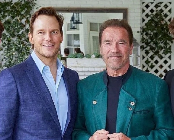 Chris-Pratt-e-Arnold-Schwarzenegger-1 Arnold Schwarzenegger elogia o genro em Guardiões da Galáxia Vol. 3
