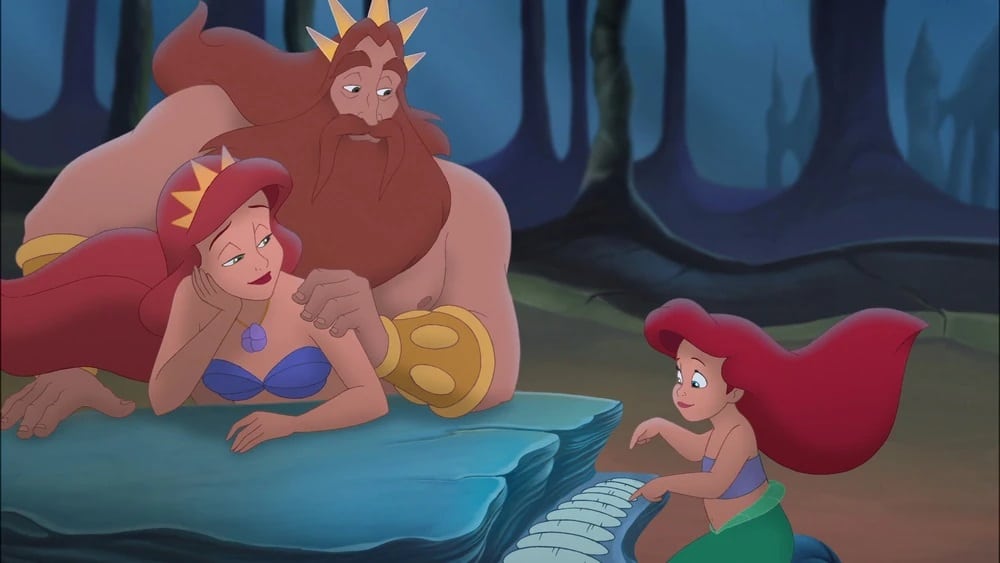 Athena-Tritao-e-Ariel A Pequena Sereia | Afinal, como a mãe de Ariel morreu?