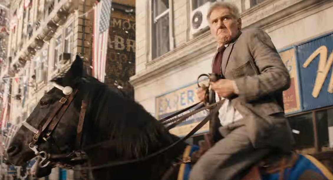 Indiana-Jones-Harrison-Ford-a-cavalo Indiana Jones 5: Harrison Ford ficou furioso em cena com cavalo