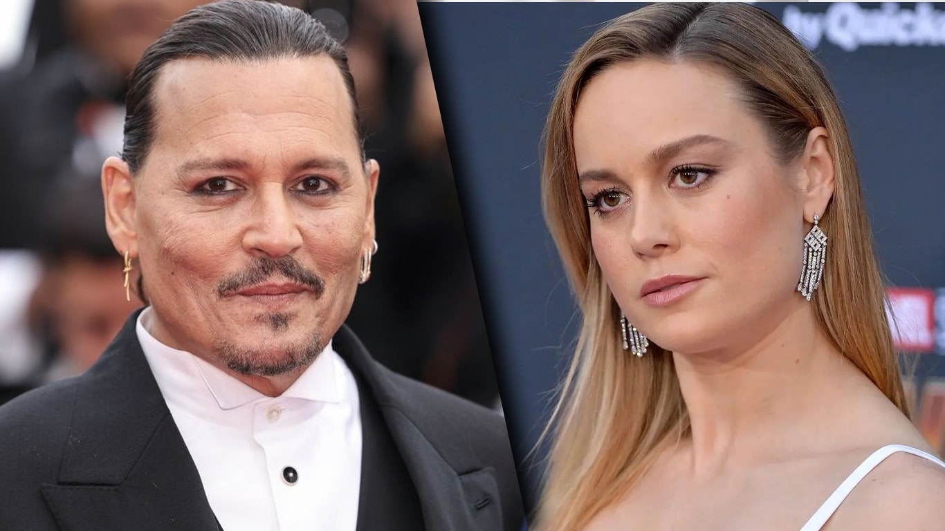 Johnny-Depp-e-Brie-Larson Brie Larson não gostou de pergunta sobre filme de Johnny Depp em Cannes