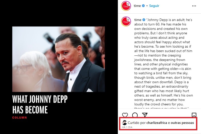 Revista-TIME-sobre-Johnny-Depp Charlize Theron demonstra apoio a Johnny Depp em Cannes