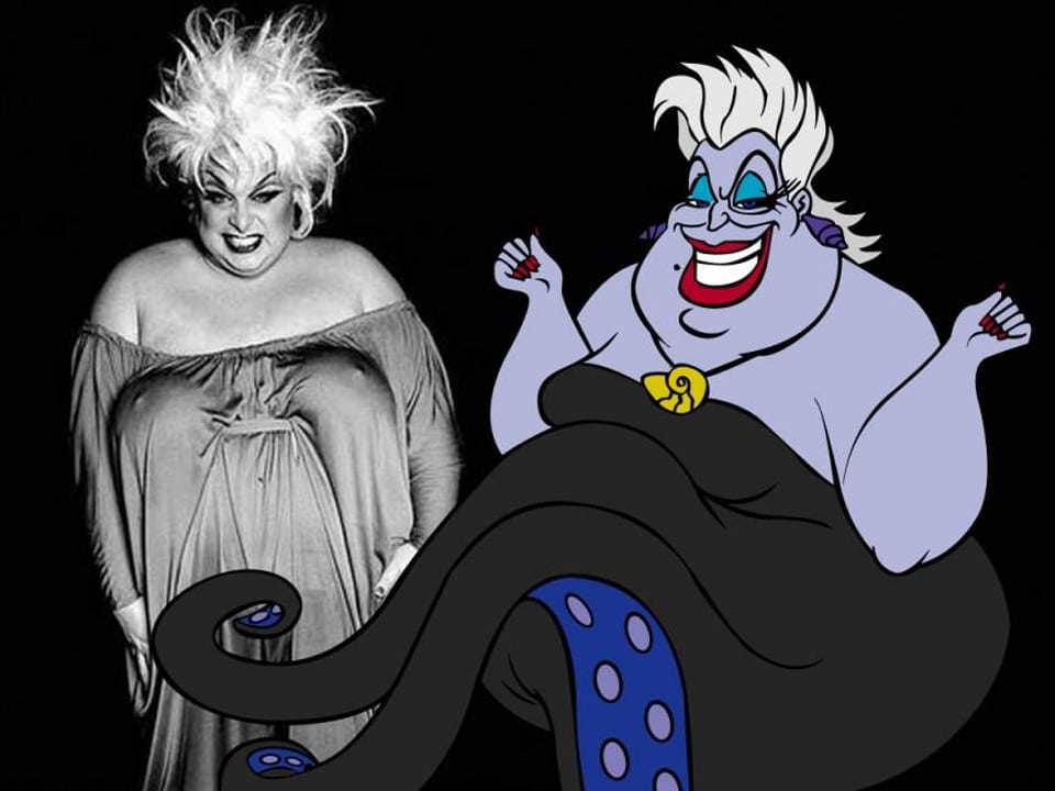 Ursula-A-Pequena-Sereia 6 personagens da Disney que foram insirados em celebridades