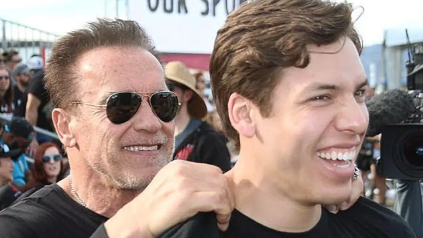 Arnold-Schwarzenegger-e-Joseph-Baena Filho de Arnold Schwarzenegger vai estrelar seu primeiro filme de ação