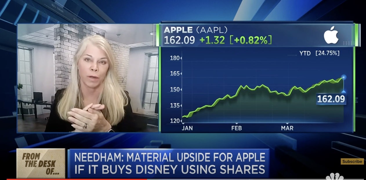 Laura-A.-Martin-Apple-e-Disney Bloomberg diz que a Disney está com uma 'placa de vende-se'