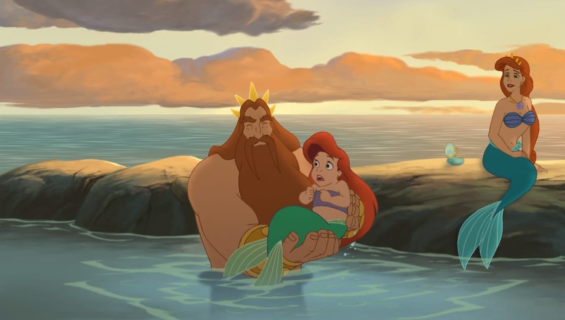Tritao-Ariel-e-Athena Teoria trágica conecta histórias de A Pequena Sereia e Peter Pan
