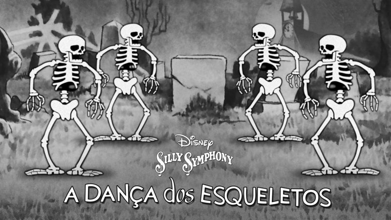 A-Danca-dos-Esqueletos-Disney Chegaram hoje 6 clássicos antigos restaurados da Disney