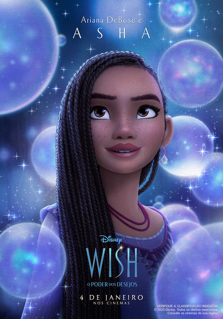 Asha-Wish Disney lança pôsteres de Wish: O Poder do Desejos