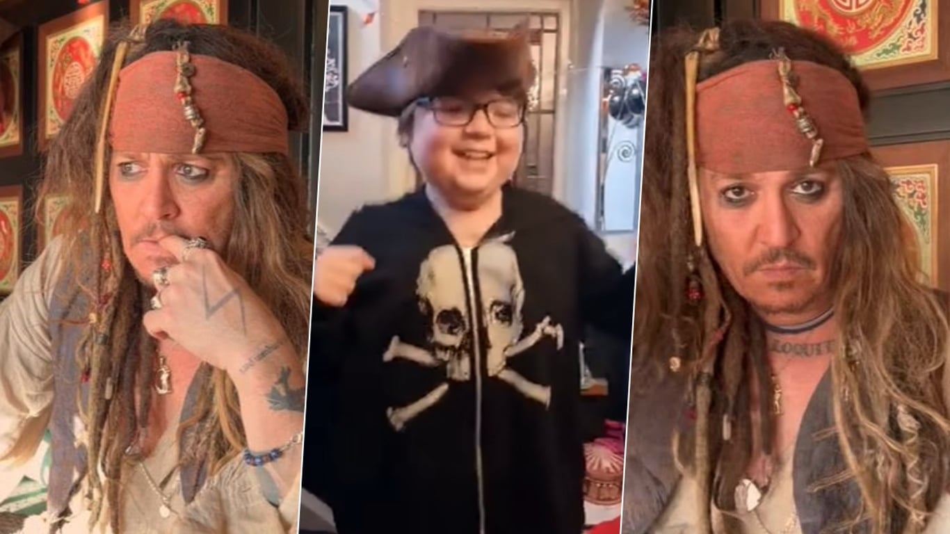 Jack-Sparrow-e-Capitao-Kori Johnny Depp homenageia Kori, o garotinho que faleceu após realizar desejo com ajuda do ator