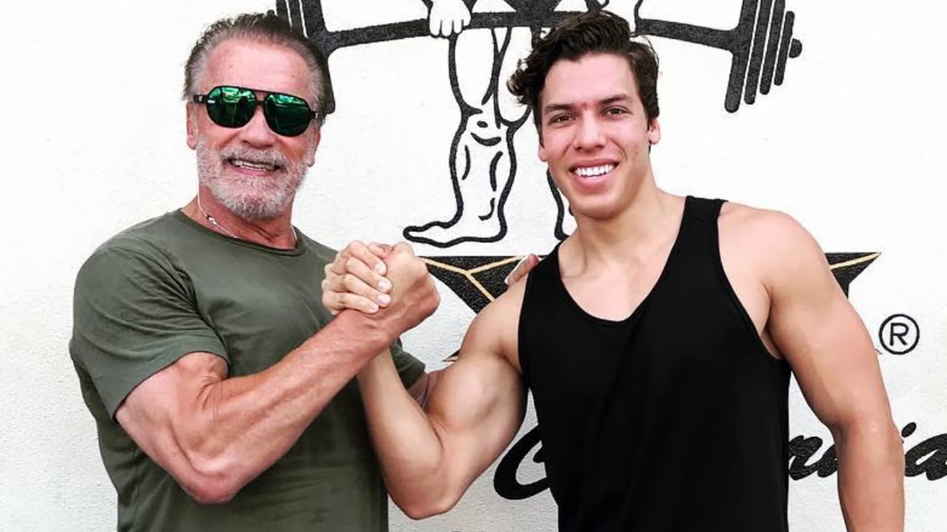 Joseph-Baena-e-Arnold-Schwarzenegger Joseph Baena revela por que se recusa a usar o sobrenome Schwarzenegger