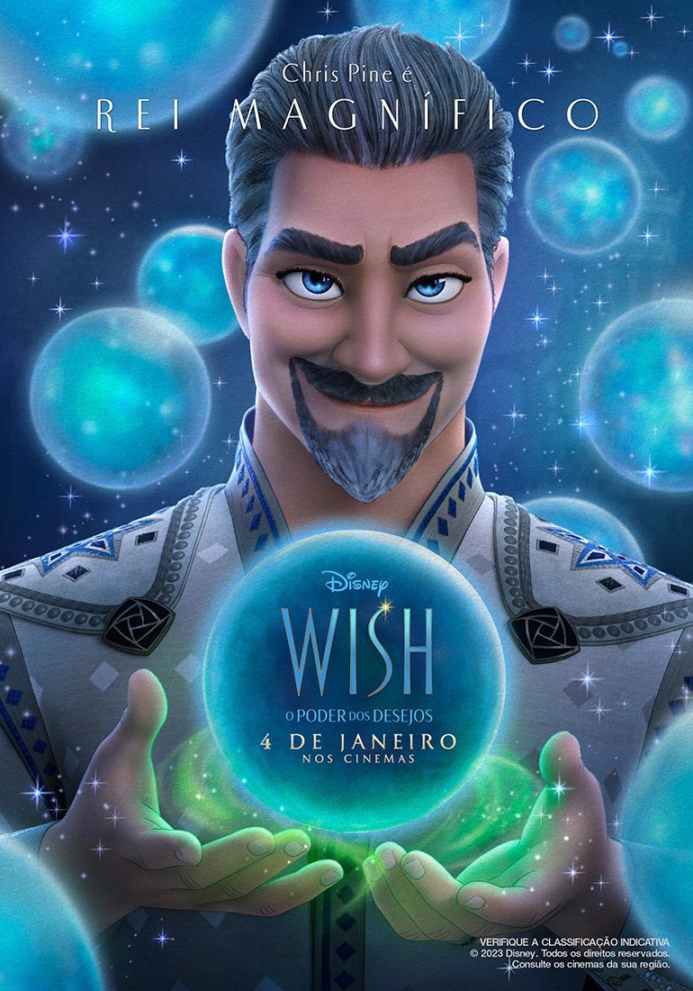 Rei-Magnifico-Wish Disney lança pôsteres de Wish: O Poder do Desejos