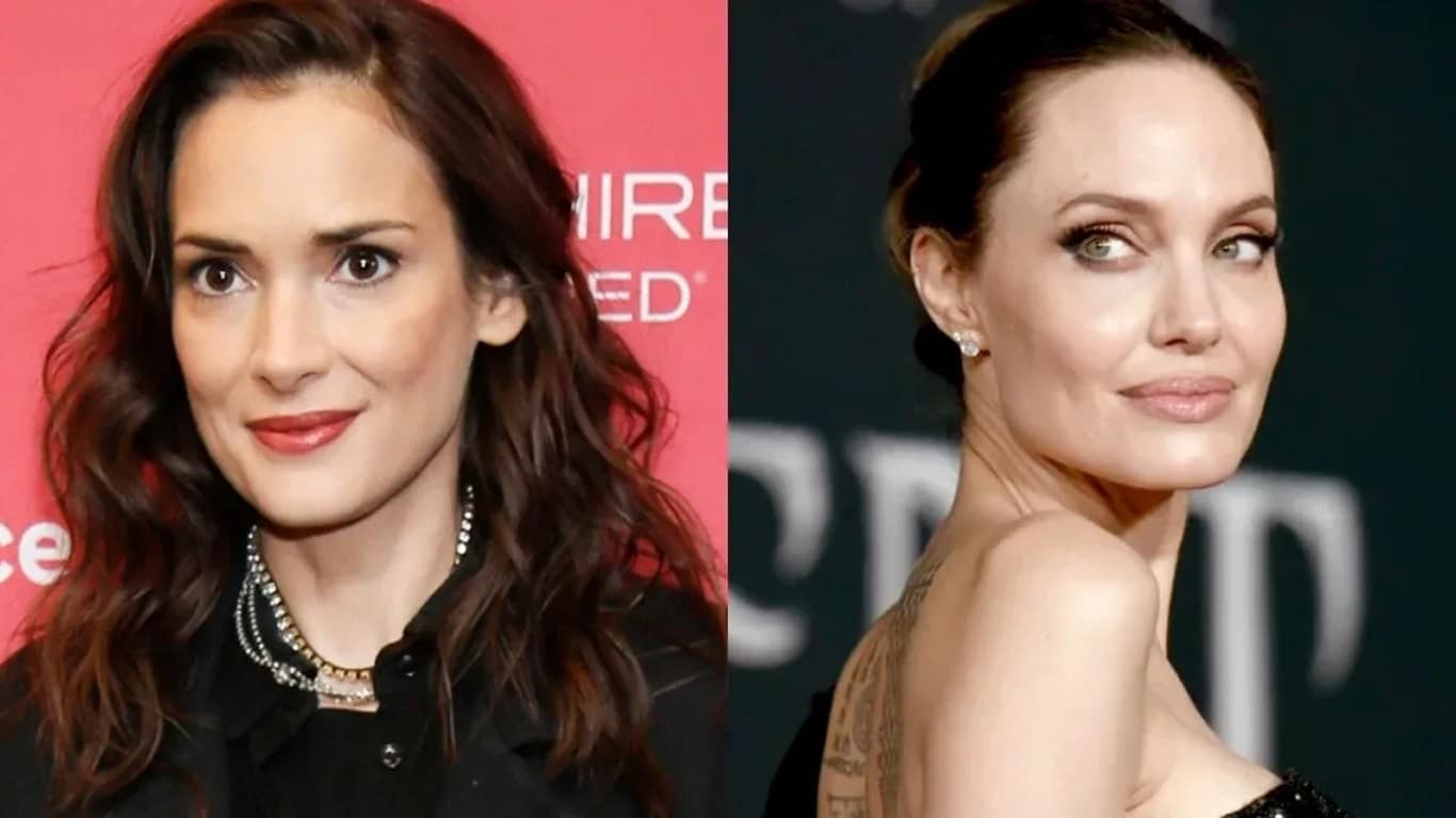 Winona-Ryder-e-Angelina-Jolie Winona Ryder contou por que não conseguiu ser amiga de Angelina Jolie