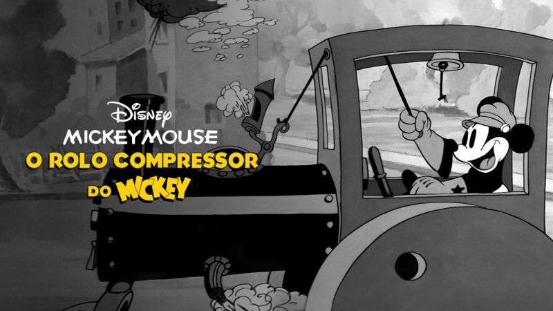 O-Rolo-Compressor-do-Mickey Disney+ lança filme do Homem-Aranha e mais 6 clássicos com Mickey, Pateta e Pato Donald