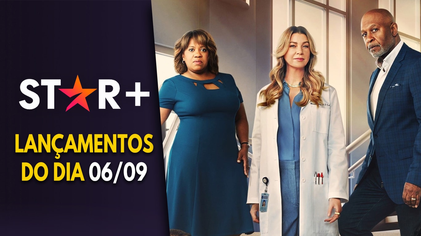 Lancamentos-Star-Plus-do-dia-06-09-2023 Star+ lançou novas temporadas de Grey's Anatomy, The Great North e mais