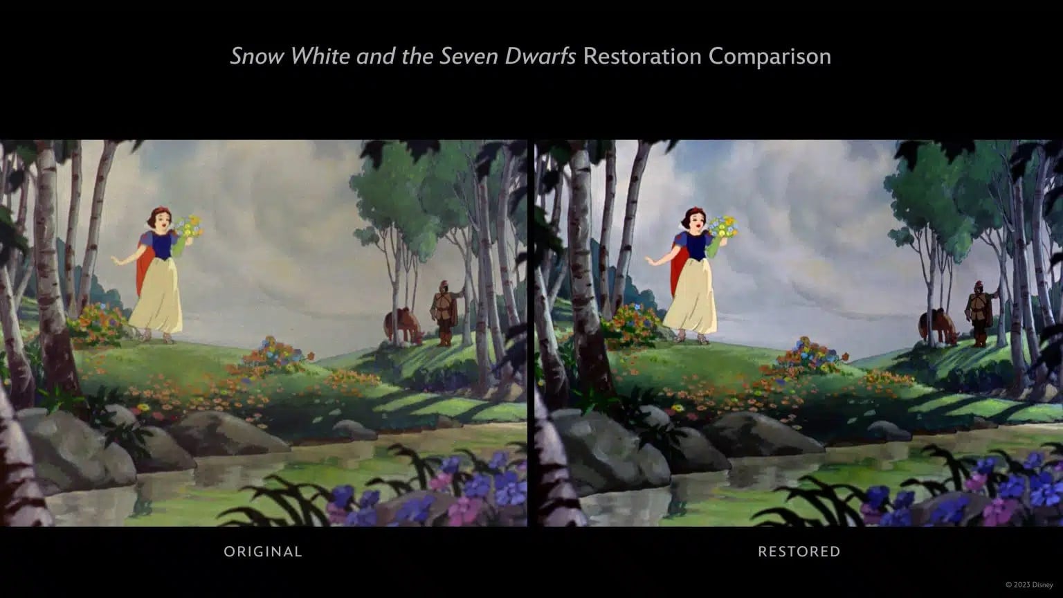 Branca-de-Neve-antes-e-depois-4K Era uma vez um Estúdio: Especial de 100 anos da Disney já está disponível