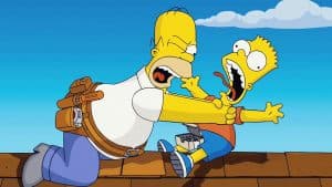 Os-Simpsons-Homer-estrangulando-Bart