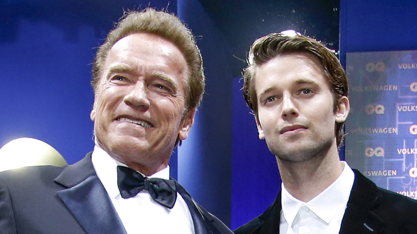 Arnold-e-Patrick-Schwarzenegger Patrick Schwarzenegger vai estrelar American Sports Story