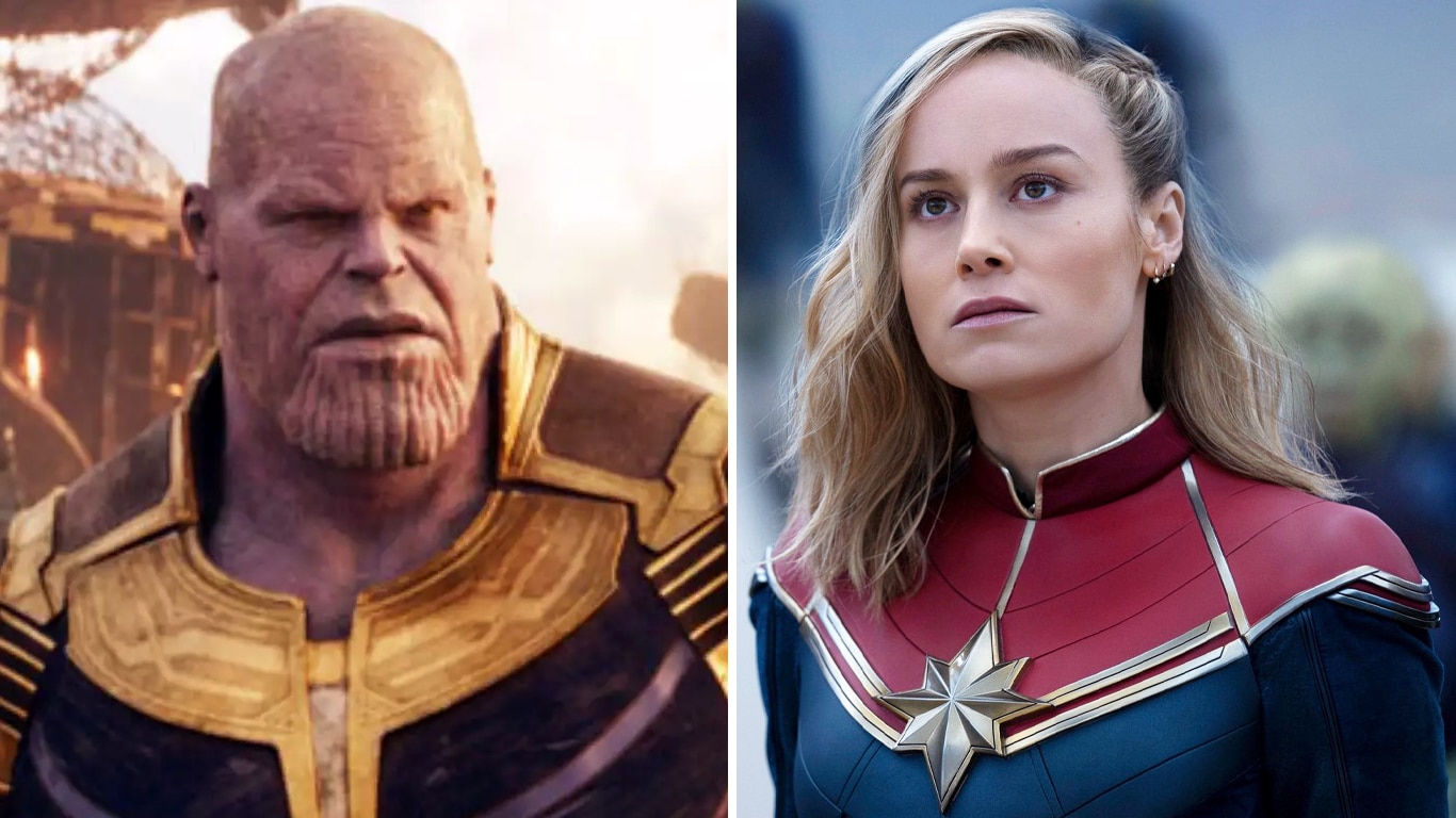 Thanos-e-Capita-Marvel Frase inédita de Thanos é ouvida em novo trailer de As Marvels