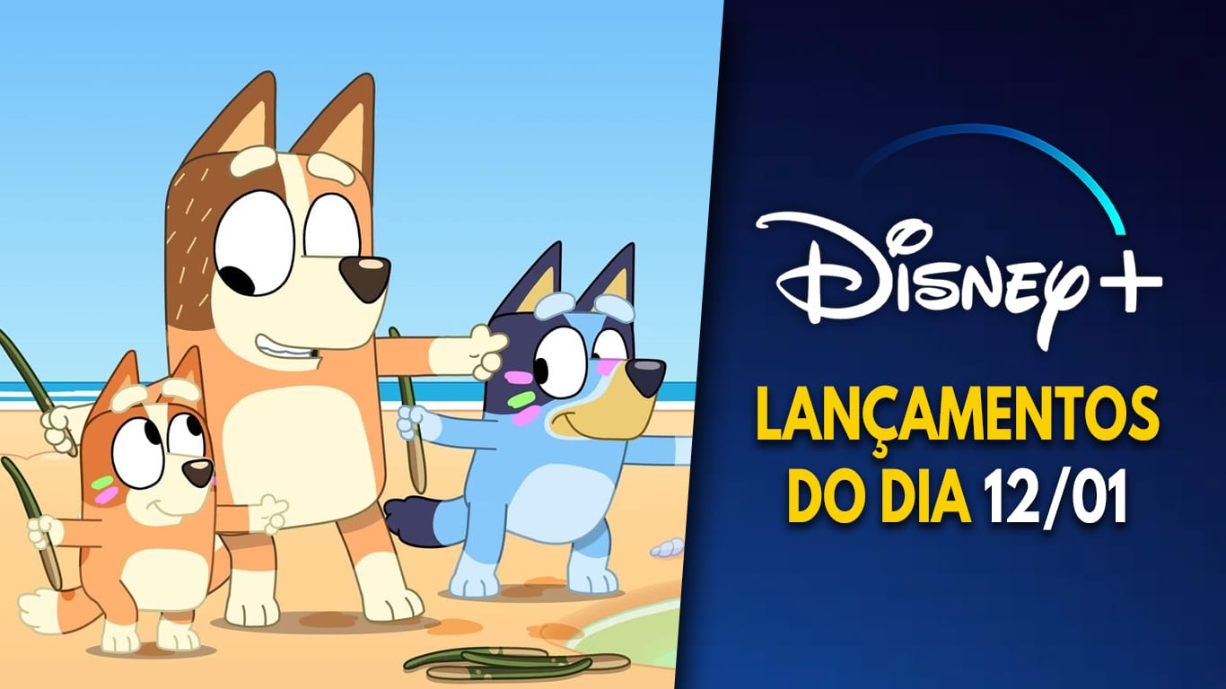 Lancamentos-do-Disney-Plus-em-12-01-2024 A série animada Bluey recebeu novos episódios no Disney+