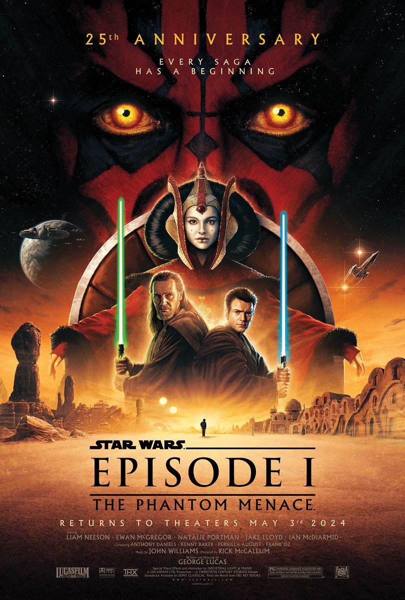 A-Ameaca-Fantasma-Poster-comemorativo-25-anos Star Wars: A Ameaça Fantasma também será relançado nos cinemas do Brasil