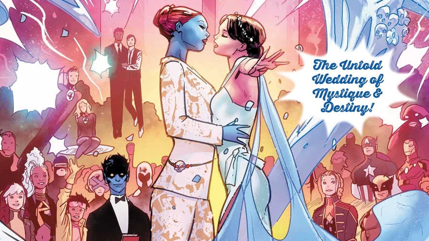 Casamento-Mistica-e-Sina Marvel anuncia casamento de Mística e Sina no Mês do Orgulho