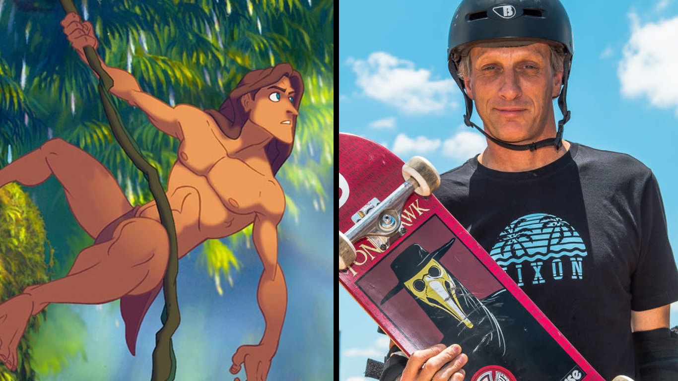 Tarzan-e-Tony-Hawk Como a Disney se inspirou em Tony Hawk para criar Tarzan