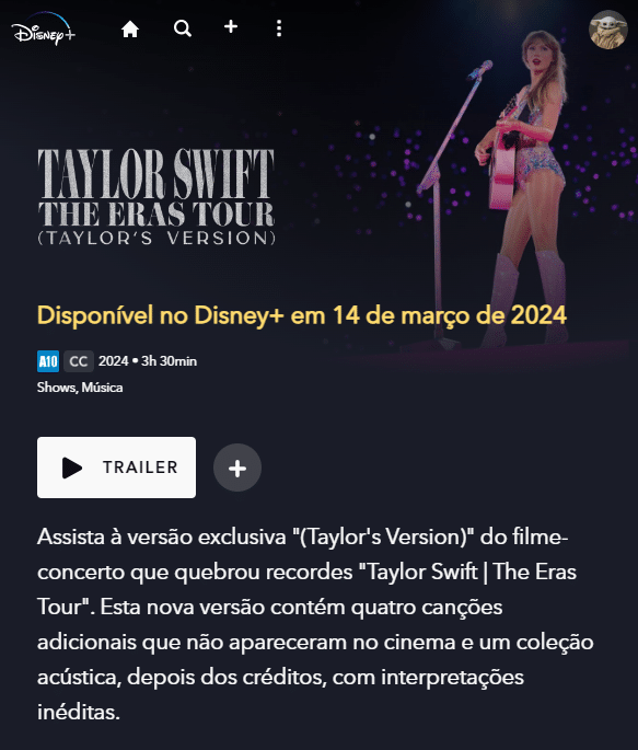 image-8 Disney+ muda data de Taylor Swift: The Eras Tour e lança trailer