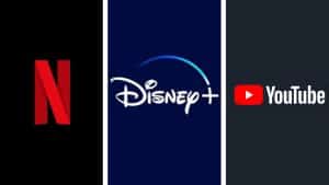 Netflix Disney Plus e Youtube