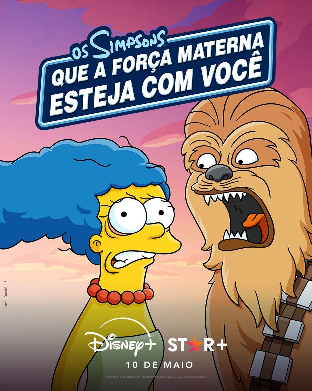Que-a-Forca-Materna-Esteja-com-Voce Disney+ revela novo crossover de Os Simpsons com Star Wars