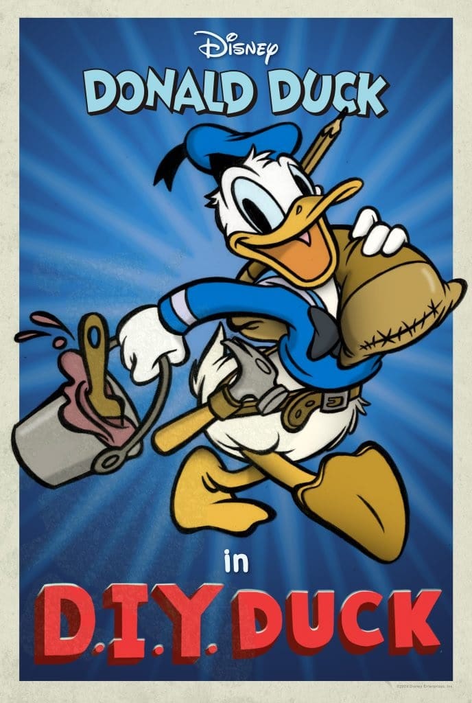 DIY-Duck-Poster Disney+ anuncia desenhos clássicos e um inédito do Pato Donald
