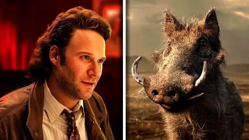Pumba-Seth-Rogen 10 personagens de 'O Rei Leão' retornam no novo filme 'Mufasa'