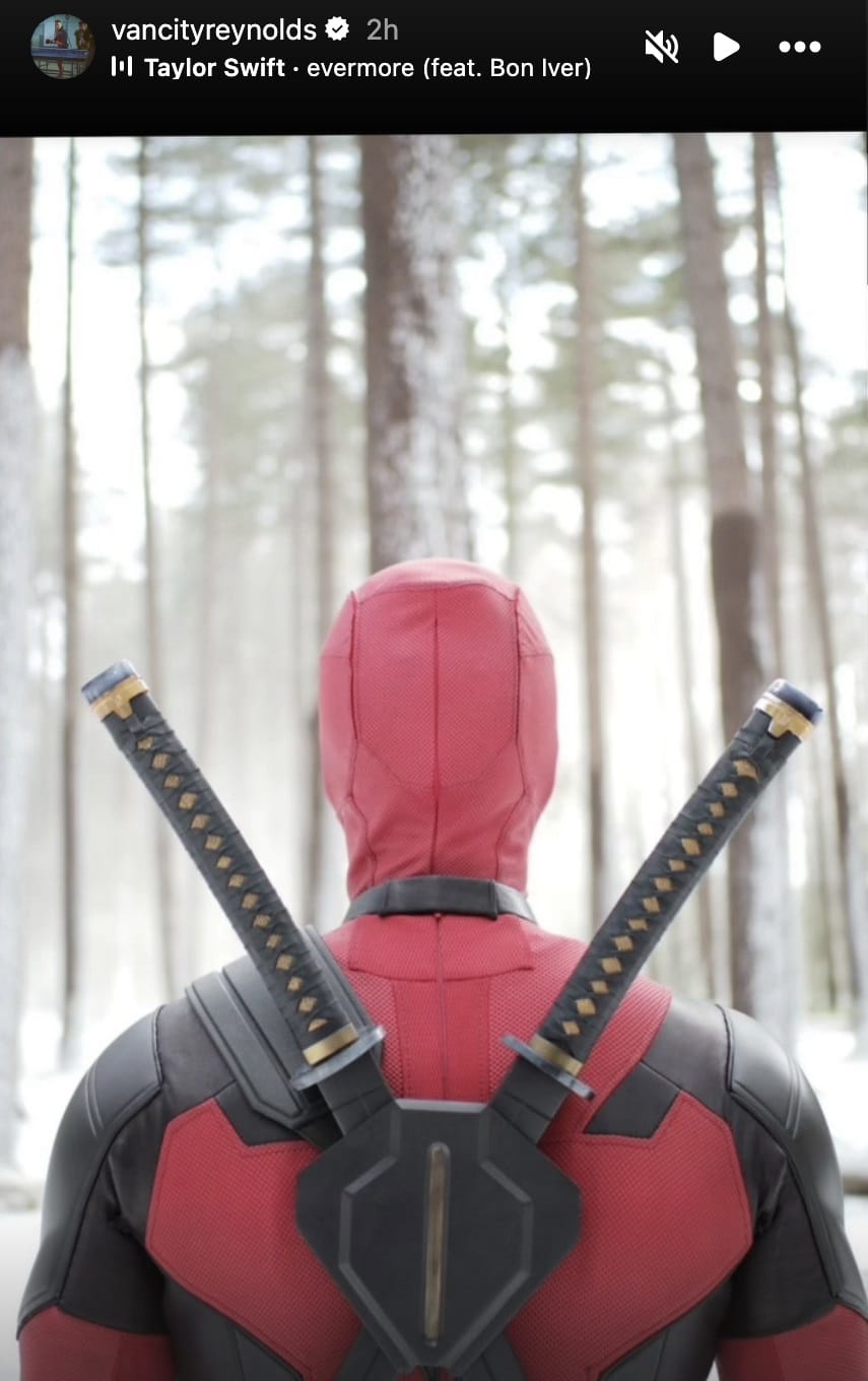 Deadpool-Instagram Deadpool & Wolverine: Ryan Reynolds faz nova referência a Taylor Swift