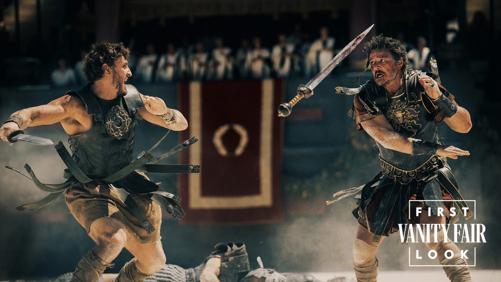Gladiador-2-img2 Gladiador 2: Pedro Pascal e Paul Mescal em cena de batalha épica