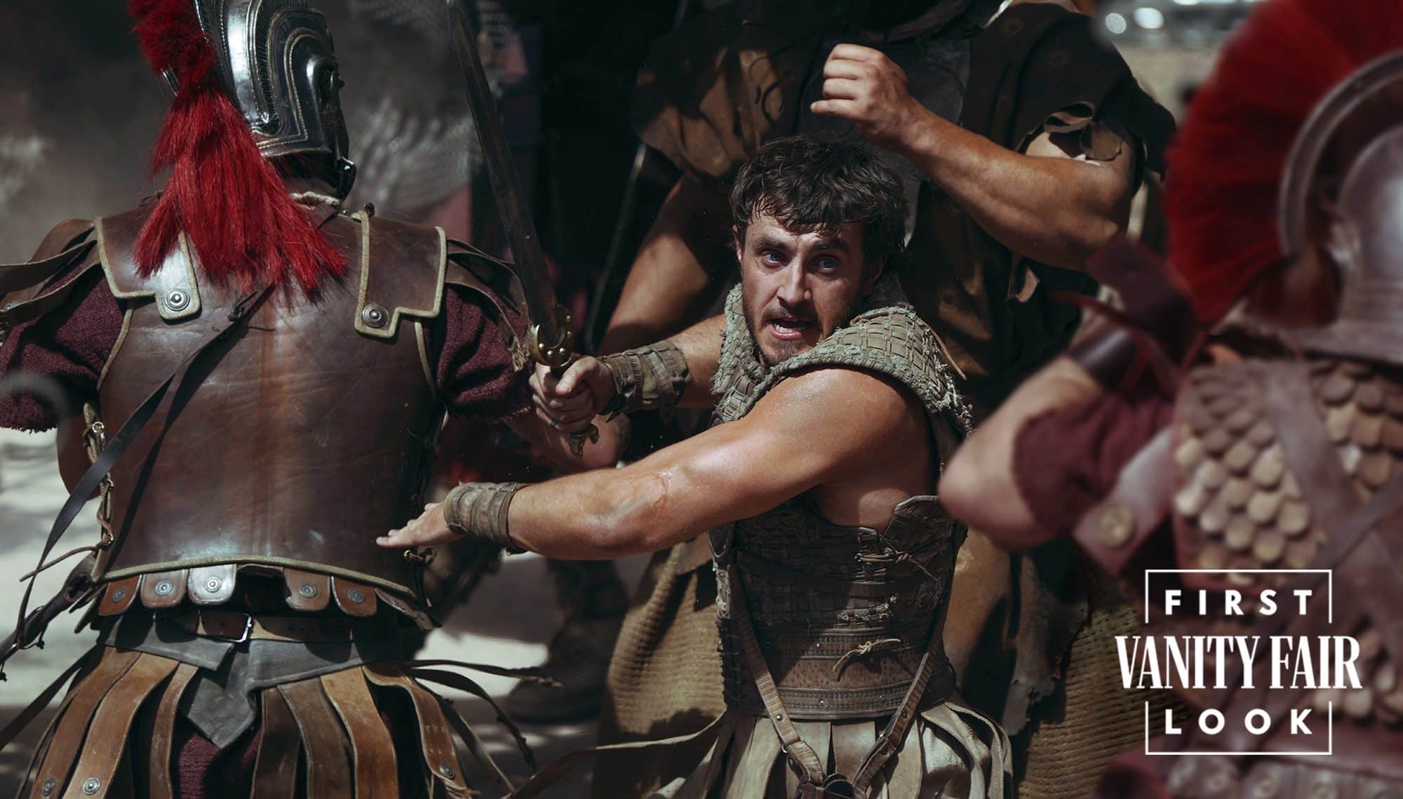 Gladiador-2-img7 Gladiador 2: Pedro Pascal e Paul Mescal em cena de batalha épica
