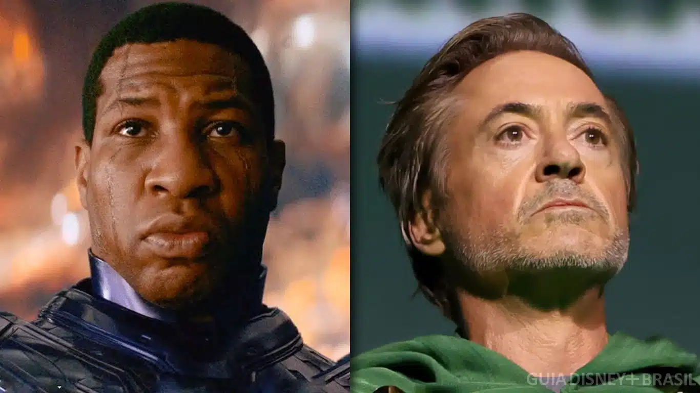 Jonathan-Majors-e-Robert-Downey-Jr Jonathan Majors lamenta substituição por Robert Downey Jr. no MCU