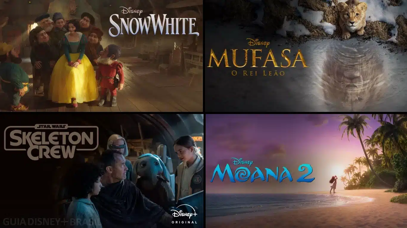 Branca-de-Neve-Mufasa-O-Rei-Leao-Skeleton-Crew-e-Moana-2 Já aparecem no Disney+: Branca de Neve, Mufasa: O Rei Leão, Skeleton Crew e Moana 2