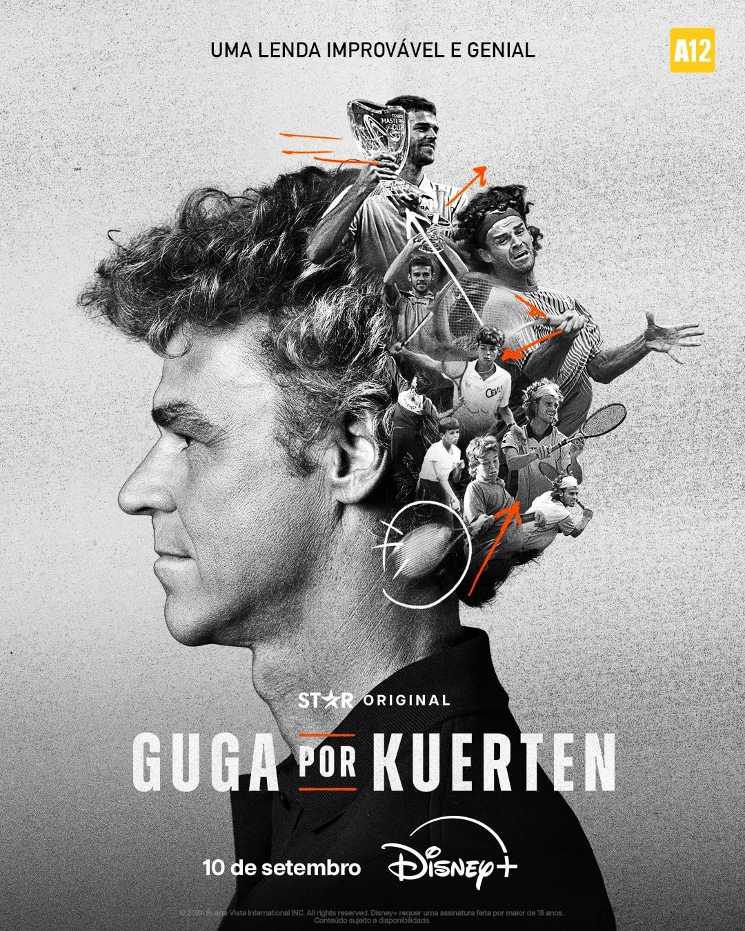 Guga-por-Kurten-poster Guga por Kuerten: Trailer da série traz grandes nomes do tênis mundial