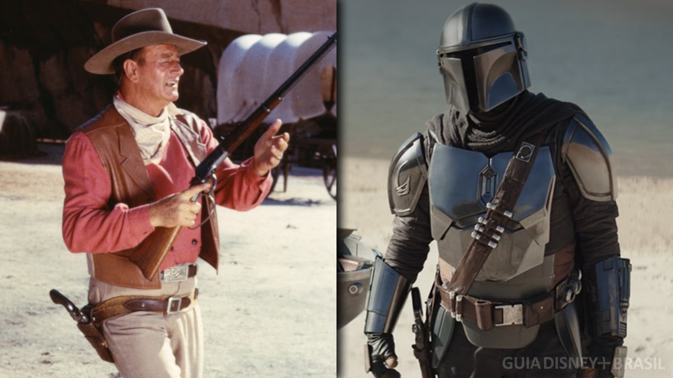 John-Wayne-e-Din-Djarin-The-Mandalorian The Mandalorian: O verdadeiro Din Djarin é neto de John Wayne