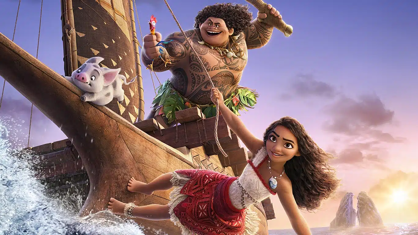 Maui-e-Moana-em-Moana-2 Dwayne Johnson explica como Maui questiona a masculinidade em Moana 2