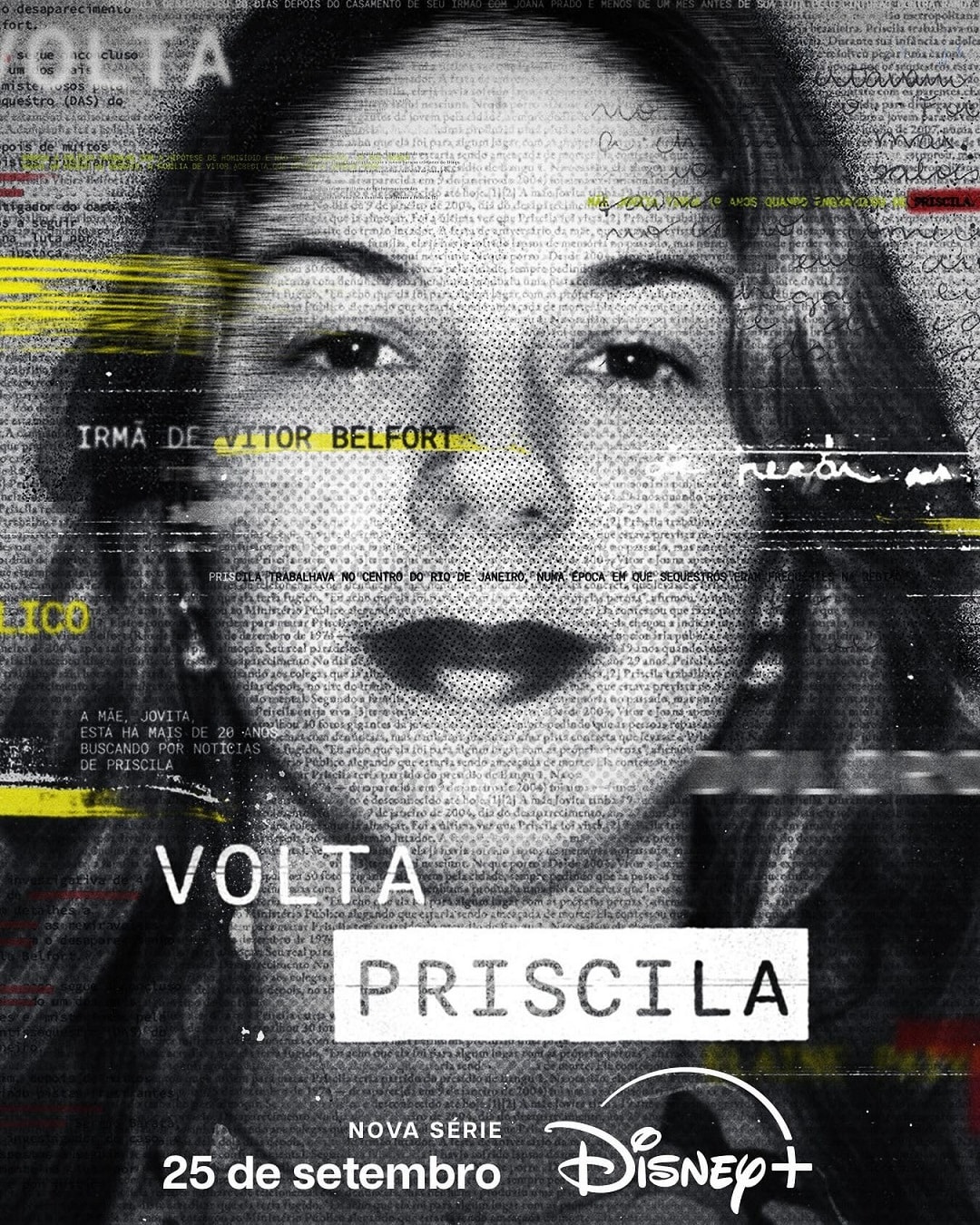 Volta-Priscila-Poster Disney+ anuncia documentário sobre irmã desaparecida de Vitor Belfort